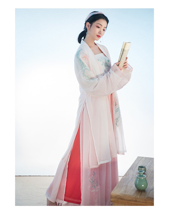 重回汉唐汉服女装夏沫对襟褙子宋制长衫