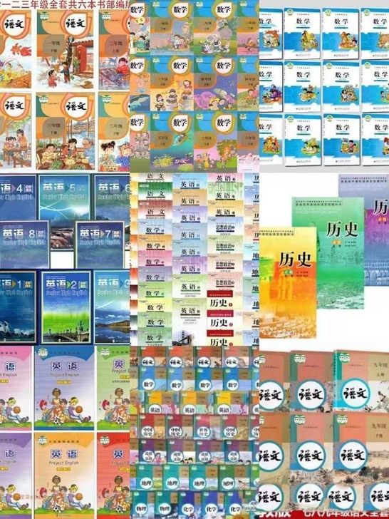 二手初中高中课本全套人教版语文数学英语政治...