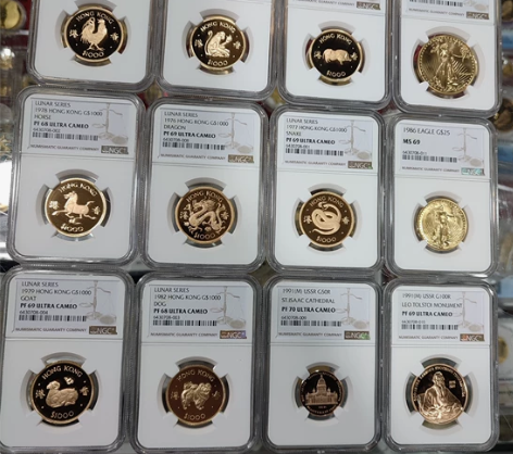 NGC 香港生肖半盎司金币 美国自由女神金...