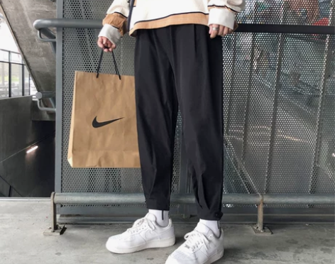 秋冬季男士哈伦裤韩版潮流束脚裤宽松百搭小脚...