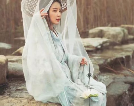 新款古装汉服斗笠帽子古风女侠客遮脸防晒面