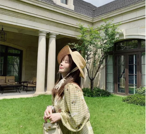 夏天沙滩蕾丝草帽女复古系带遮阳防晒旅游度假...