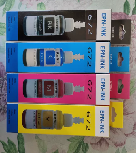 出一套全新爱普生打印机适用的672四色墨水...