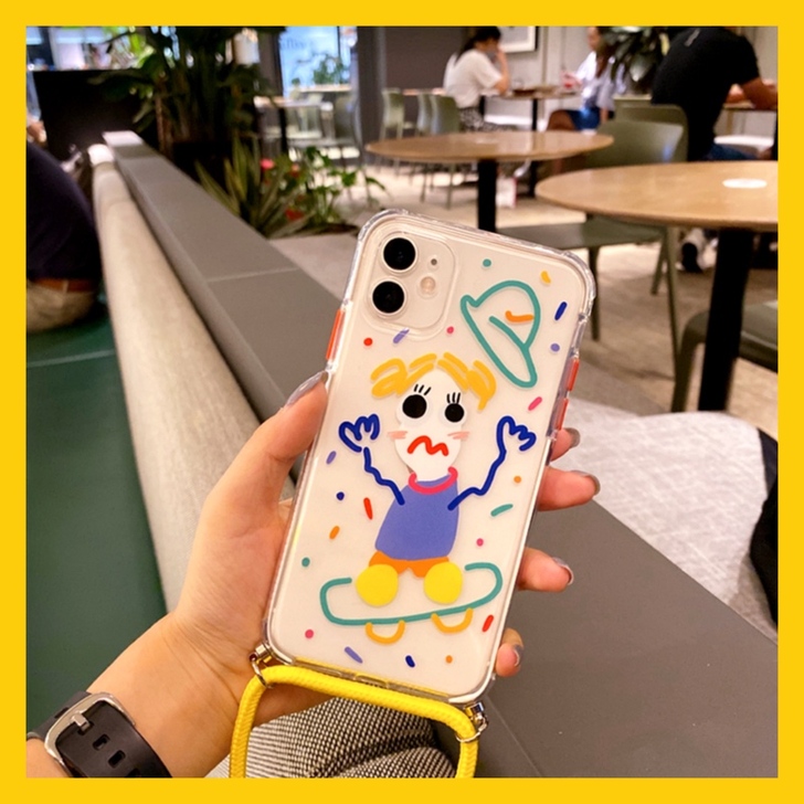 斜跨挂绳适用iphone12pro max...