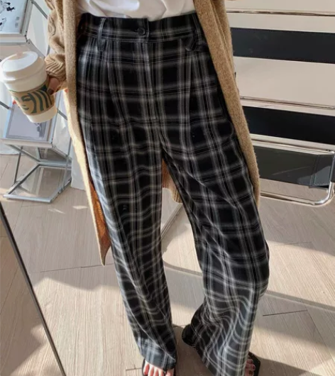 MUCCHIC/今年bi不可少的复古格子裤...