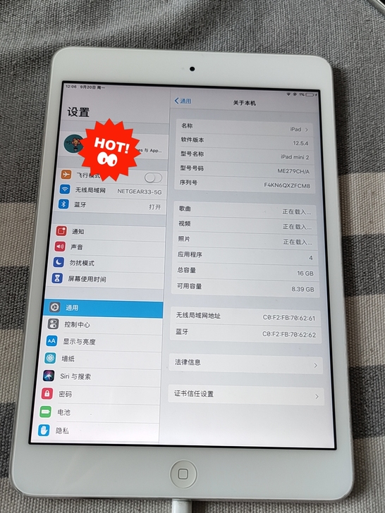 iPad mini2 16g ，功能完好，...
