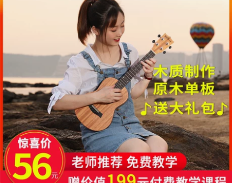 wellburn尤克里里 23寸 使用仔细...