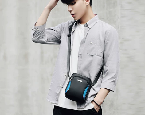 男单肩包斜挎包帆布迷你小包牛津布斜跨手机竖...