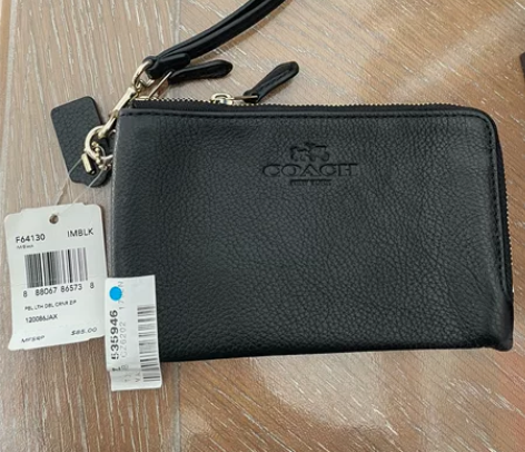 蔻驰COACH 帆布小号长款女士钱包 感兴...