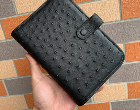 包邮满钉鸵鸟皮手帐本A5A6记账本高级笔记...