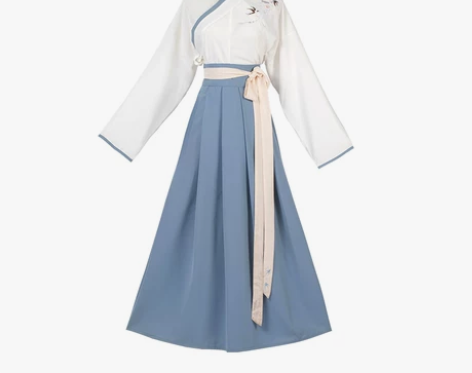 汉尚华莲新燕传统汉服女装刺绣交领襦裙齐腰魏...