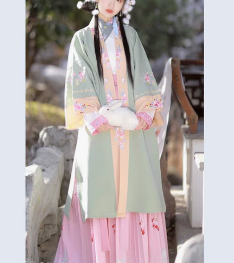 科幻 【樱桃】茗月萱原创宋制汉服女对襟长衫...