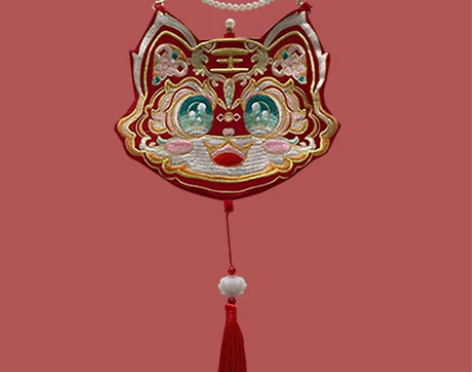 【跨年狂欢】虎年汉服包包原创斜挎包虎头刺绣...