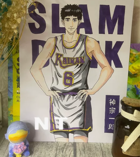 灌篮高手 神宗一郎   马克笔手绘（可定制...