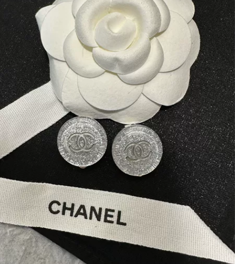 CHANEL香奈儿vintage银色耳夹 ...