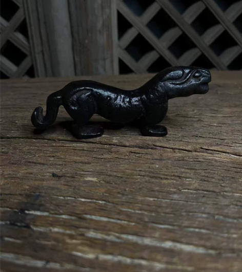 老铁器虎符笔架笔搁，毛笔架，会所，茶室，文...
