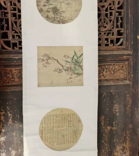 清早期梁潮栋绢画蝇头小楷三连珠包老保真假一...