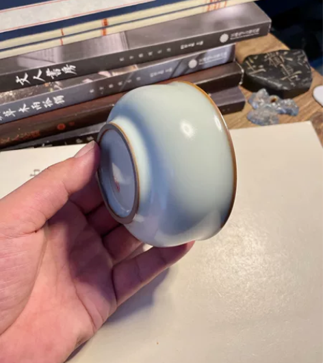 九寸土 印章 仿汝窑 开片 云破 天青 炉...