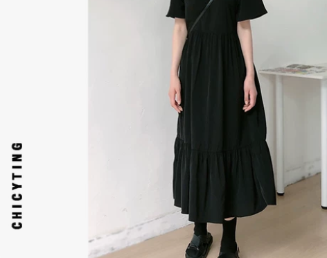 ?CHICYTING 2021夏季方领连衣...