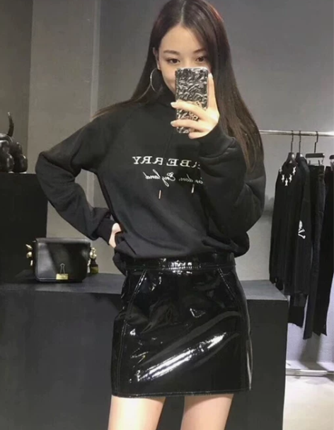 短裙半身裙小羊皮真皮皮裙女包臀裙高腰a字裙