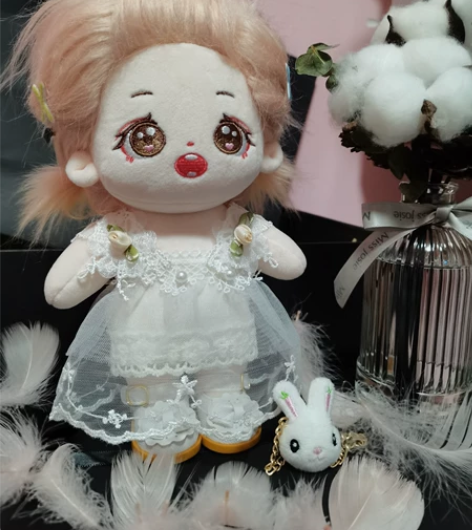 20厘米棉花娃娃公主风仙女裙蕾丝裙纱裙娃衣...