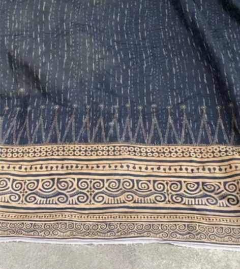 民族风格高支纯苎麻数码印花春季新款面料！幅...