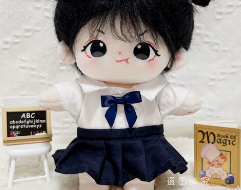【现货包邮20cm娃衣】白衬衫裙子制服jk...