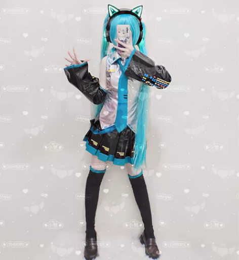 初音未来公式服全新仅试穿拍照m码大全套 标...