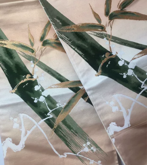 kiya喜屋白梅青竹袋带 材质：正绢尺寸：...