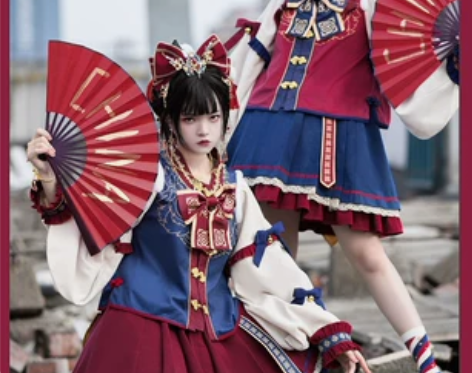 M码《中华醒狮子》Lolita套装退坑出中...