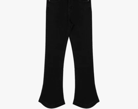 弹力复古牛仔裤女高腰修身显瘦微喇长裤夏季薄...