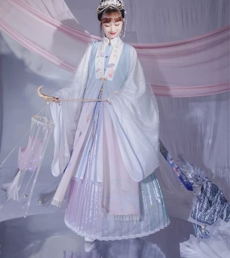 七月夕店庆款秀款 姑苏 汉服明制长比甲立领...