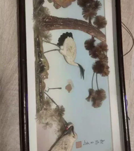 几十年前的天津工艺画立体画.长62宽32....