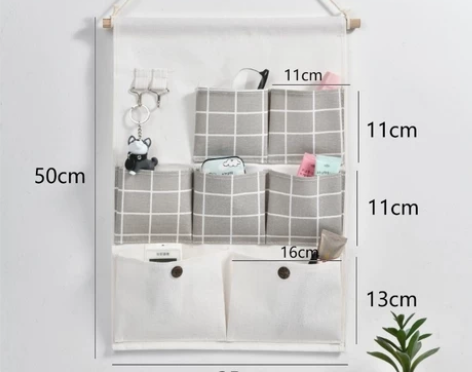 收纳袋学生挂袋挂式挂墙上挂兜书桌门后宿舍袋...