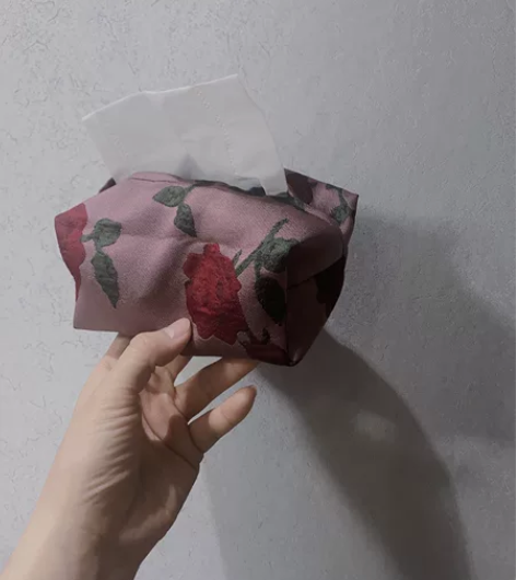 布艺抽纸盒 自己做的 可以定制尺寸 手工不...