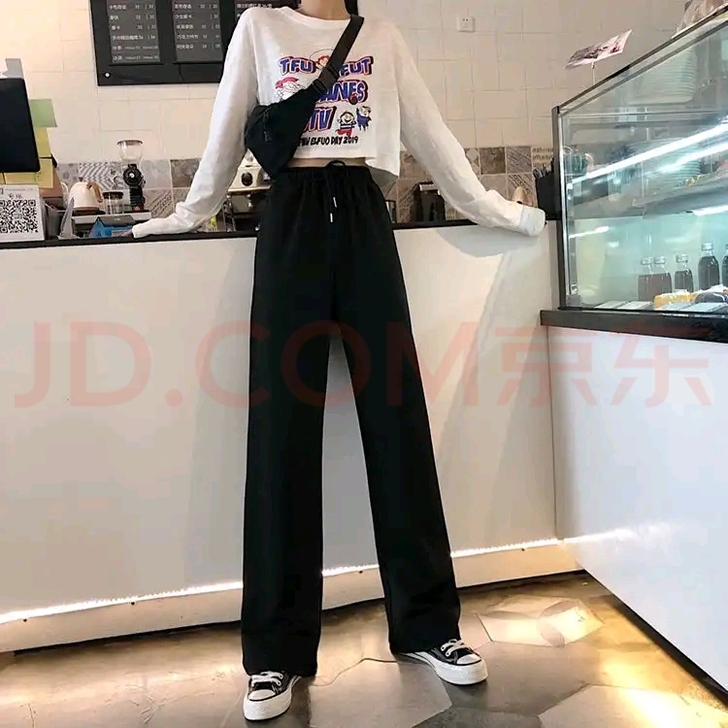 【新品】阔腿裤女高腰垂感春装新款裤子潮in...
