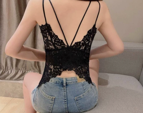 蕾丝美背女士内衣修身吊带背心内搭外穿背心 ...