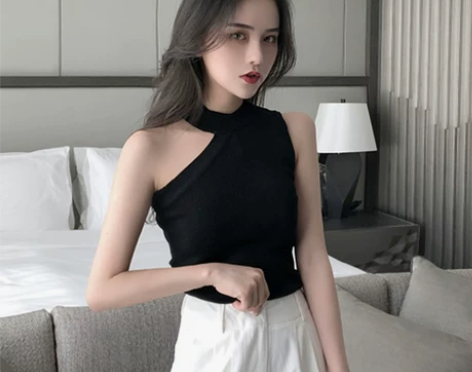 chic吊带外穿显瘦针织背心夏性感内搭无袖...