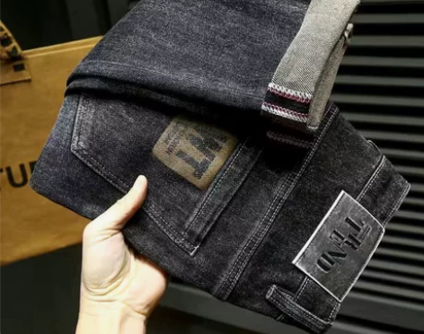 新款高端牛仔裤男青春潮流宽松潮男韩版百搭小...