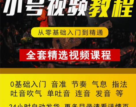 小号视频教程全集初学吹小号教学基础课程新手...