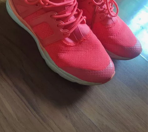 乔丹正品荧橘色网面透气运动鞋 37码,购于...