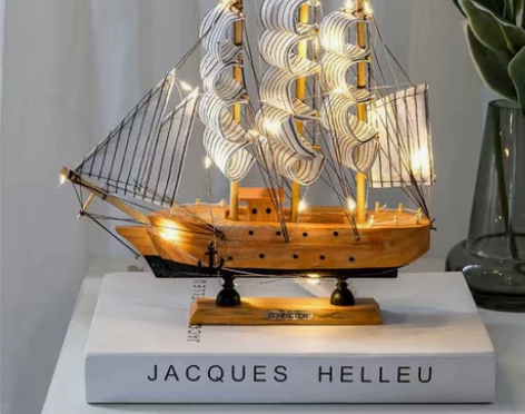 一帆风顺帆船模型摆件客厅房间酒柜装饰品生日...