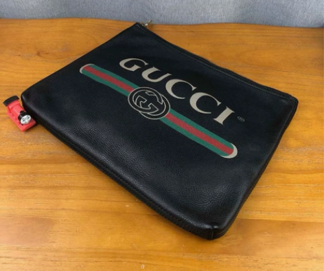 GUCCI古驰Print系列男士小号手拿袋...