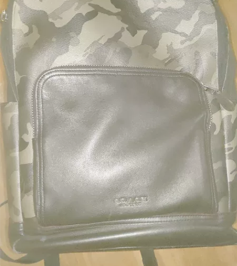 进口限量版Coach后背包绝对正品。真皮正...