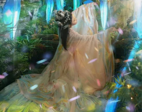 ?都城南庄人鱼七公主大袖衫镂空广袖汉服大袖...