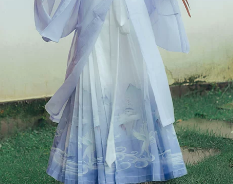 都城南庄原创汉服非古装秋季新品印花马面裙渐...