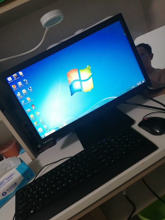 台式电脑,联想扬天台式机,全套品牌机,非组...