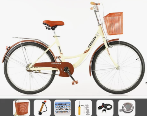 飞鸽自行车女式轻便中学生成人变速男女士通勤...