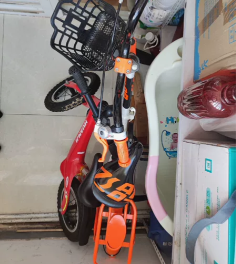 飞鸽儿童自行车,活力橙可以折叠,后座,可以...