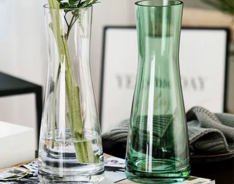 手工玻璃ins 风花瓶客厅摆件鲜花干花插花...